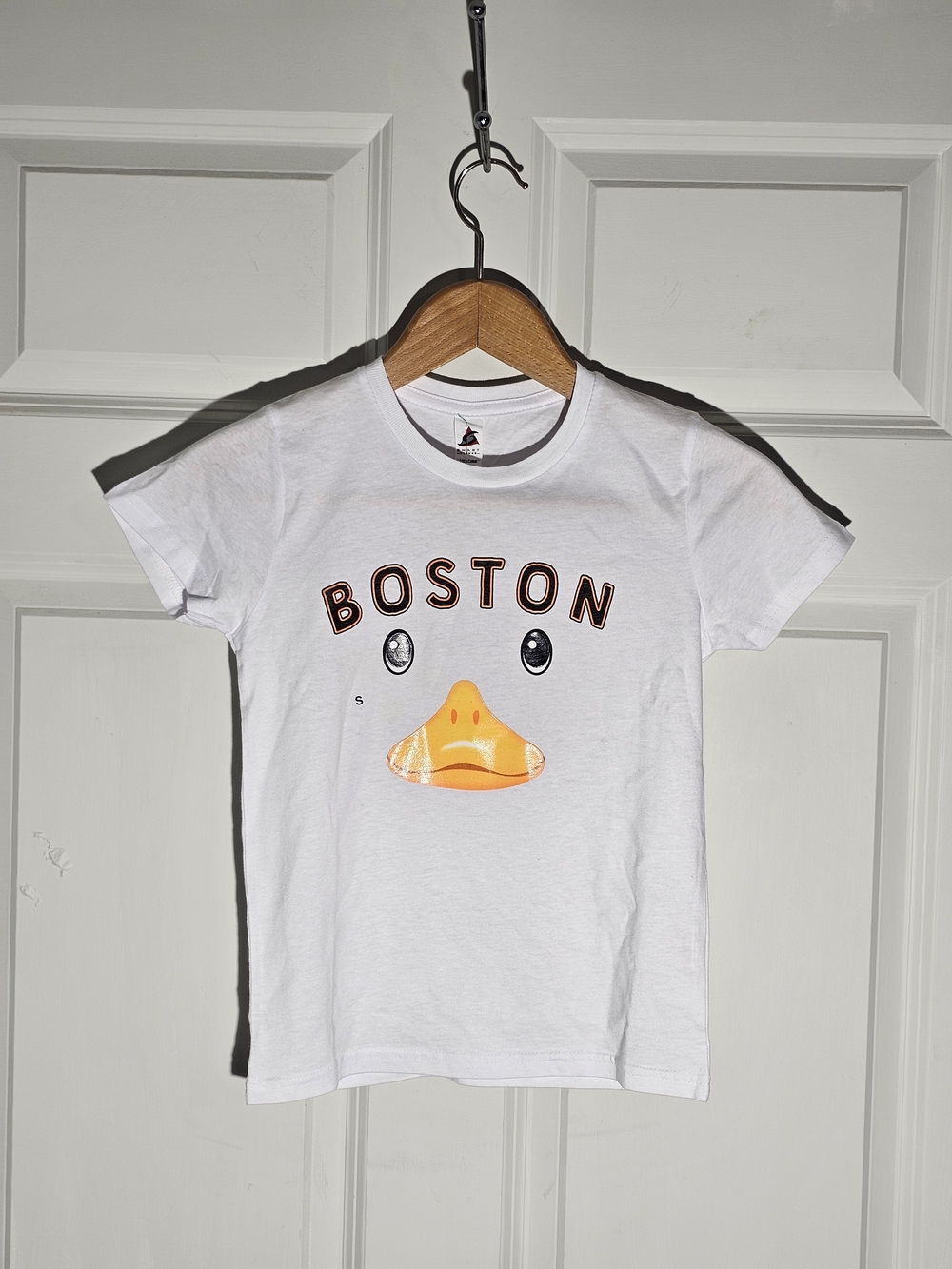 NWT Smart Blanks Boston Ducky Duck Face Graphic Tee – White Size Kids Small